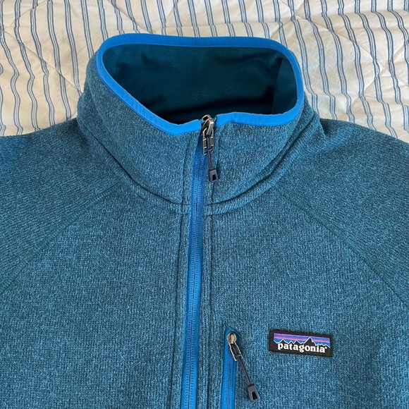 Men's Patagonia Men's Better Sweater® 1/4-Zip Fleece Teal Size Medium - Picture 11 of 16